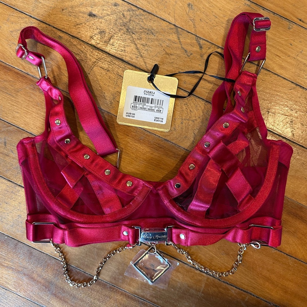 Honey Birdette Red Indria Bra